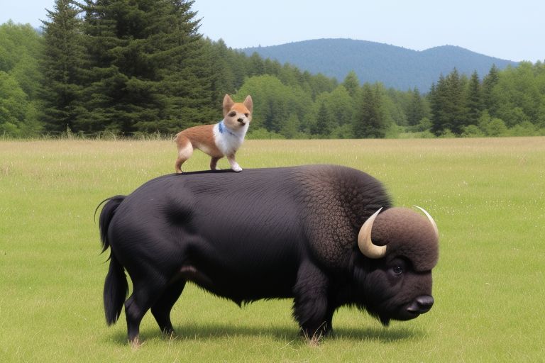 dog on buffalo