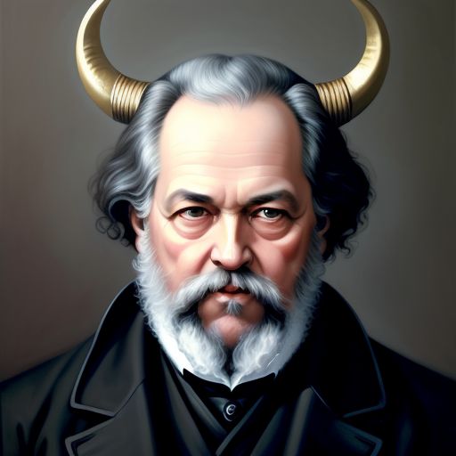Karl Marx with horns