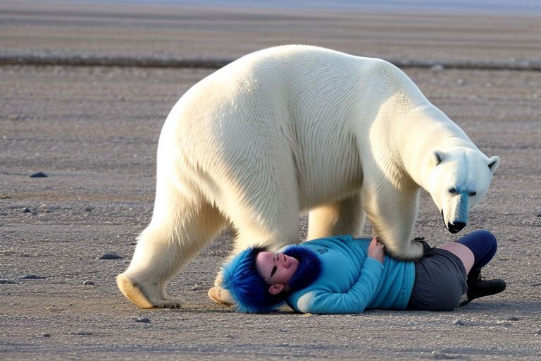 polar bear attacking activist