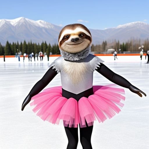 sloth ice skating