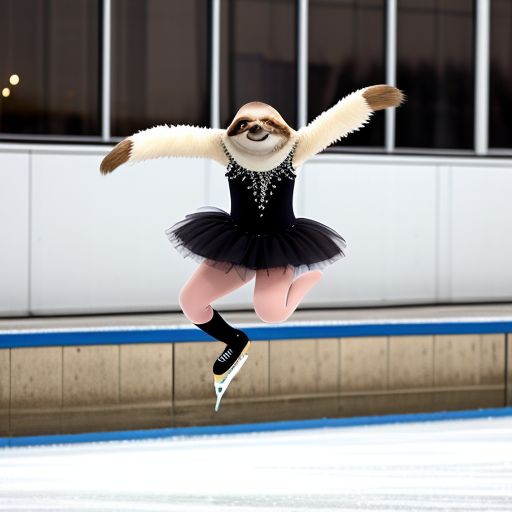 Sloth ice skating 