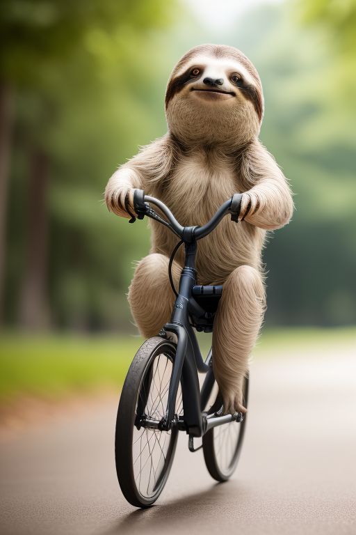 sloth on a bike