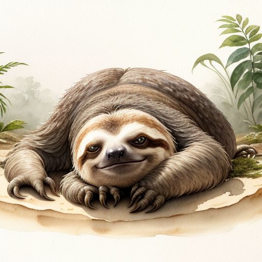 sloth in a wallow