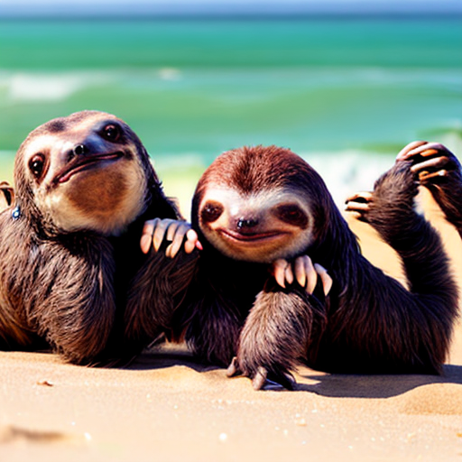 sloths sunning