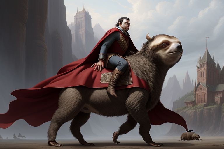 superman riding a sloth
