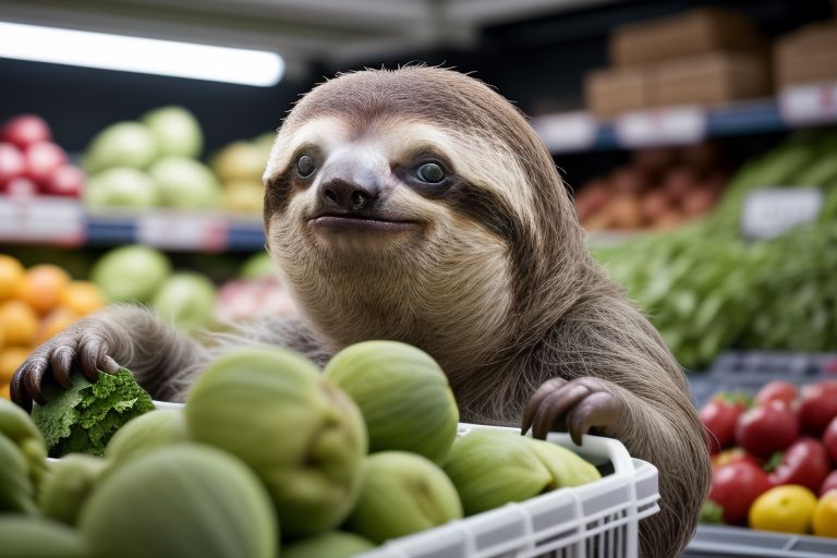 supermarket sloth